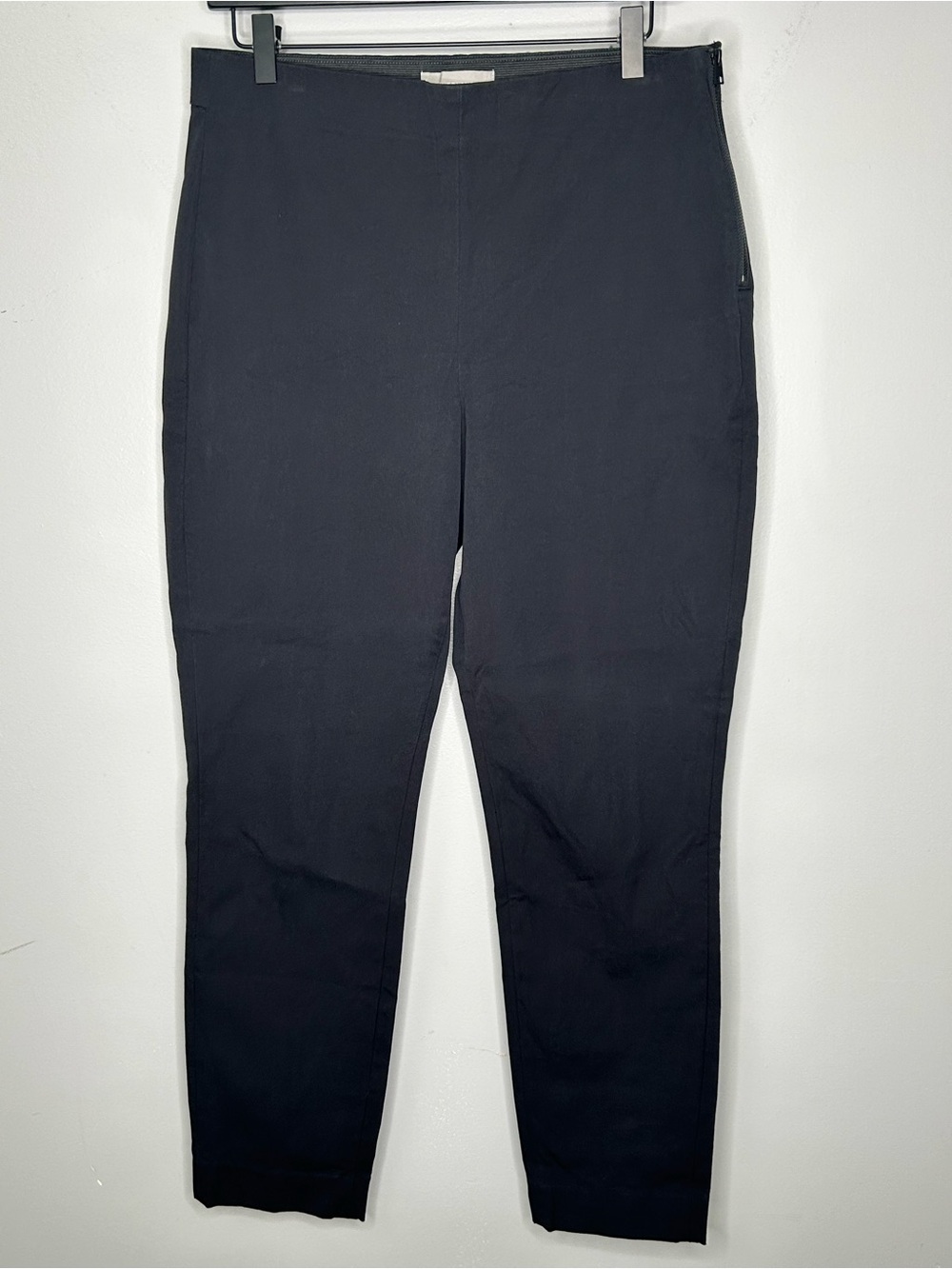 Everlane Black Side-Zip Stretch Cotton Pants Size 12